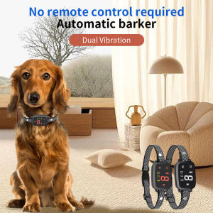 Electric Collar for Dogs Smart Automatic HD Digital Display Anti Bark Dog Collar with Sound Shock Vibration No Remote Control