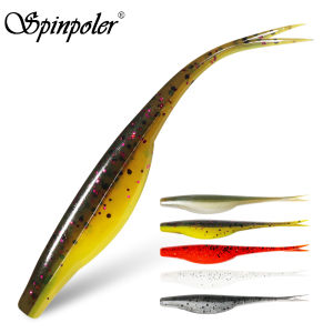 Spinpoler Shape Shad Fish Swimbait 7cm Artificial Soft Bait Fishing Lure Split Tail TPR Floating Jerkbaits Predator Tackle 10pcs