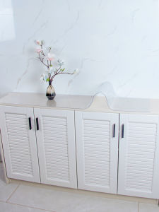 Shoe Cabinet Mat Table Top Cover Towel Soft Glass PVC Tablecloth Hallway Sideboard Cabinet Protective Pad Waterproof Transparent Table Mat