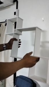 ชั้นวางติดผนัง ชั้นวางกรอบรูป วางต้นไม้ของใช้มินิมอลตกแต่งบ้าน ตกแต่งฝาผนังบ้าน ติดตั้งด้วยตะขอ พลาสติกPVCกันน้ำ ประกอบง่าย