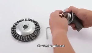 6 inch Wire Weeding Wheel Steel Universal Grass Trimmer Head with Lawnmower Blade Adapter Garden Tool