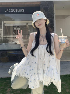 CHANGTONG | Beach Resort Style Gentle Sweet Floral Top