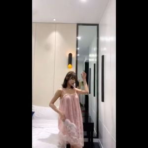 Longnight lingerie baju tidur 004 import Star Pinky Dress Satin Mini Deep Baju Tidur Import Pakaian Wanita bahan