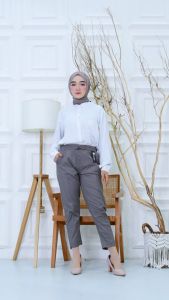 Celana Panjang Wanita Baggie & Katun Strecth Terbaru All Size Fit to XL