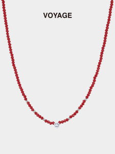 Red Crystal Beaded Necklace: A Chic Women's Fashion Jewelry Sensation