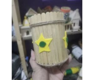 celengan dari stik es krim unik prakarya kerajinan sekolah