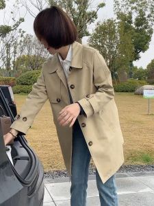 Shalldoer | Spring Autumn Casual Coat Stylish Loose Slim  Midi Length