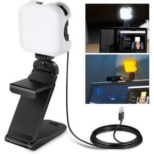 NEEWER PL81 Pro LED Streaming Light with Windows & macOS Software Control 2 in 1 Monitor Mount & Stand USB Laptop Computer Webcam Lighting for Video Conference Zoom Call