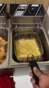 6L + 6L electric fryer electric deep fryer fryer with Strainer Stainless Steel fried foods COD