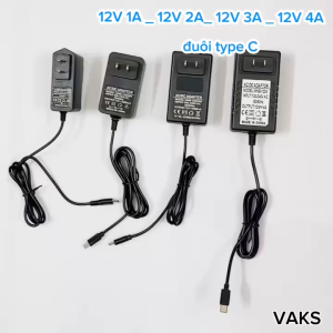 Bộ chuyển đổi điện Type C 12V4A sử dụng cho đèn LED đàn piano kỹ thuật số gương làm đẹp đèn..