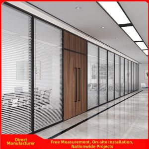 Fireproof Glass Partition Tempered Aluminum