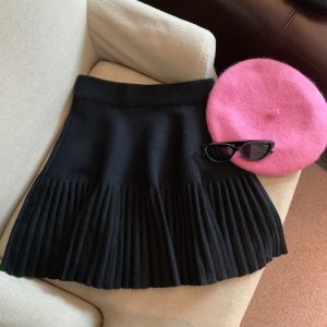JK Preppy Style Spring & Fall A- line Knitted Pleated Skirt