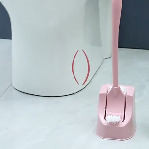 DuoDuo Bathroom double sided Toilet Bowl Brush with Holder Bathroom Accessories Toilet long handle Cleaning Brush