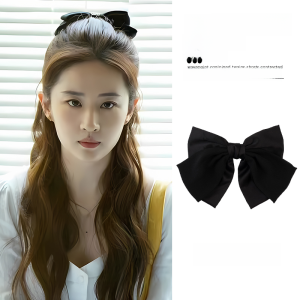 Black Polka Dot Butterfly Knot High Ponytail Claw Clip Half up Hair Accessory New 2025 Stylish Hair Grips Fashionable Hair Accessories