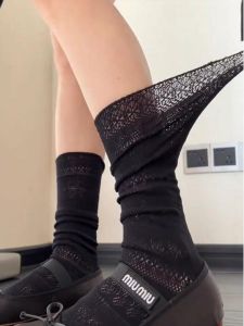 Lightweight Lace See-Through Knee-High Socks