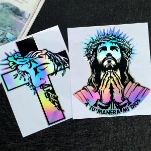 สติ๊กเกอร์ติดรถมอเตอร์ไซค์ พระเยซูกำลังอธิษฐาน สำหรับติดถังน้ำมัน หมวกกันน็อค วัสดุไวนิลสะท้อนแสง กันน้ำ สำหรับ QJMOTOR YAMAHA HONDA