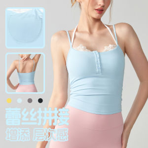 Pure Desire Spicy Lace Strap Yoga Tank Top Womens Slimming Outerwear Fitness Bra Inner Wear Yoga Clothes Female Models