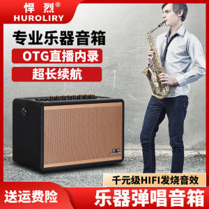 Portable Outdoor Guitar Speaker Bluetooth Charging Mini Ukulele Accompaniment Small Erhu Sound Box Outdoor Lawn Music Instrument
