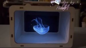 Combo Máy Chiếu Phim 3D Hologram Hộp chiếu Video 3D Bộ Dụng Cụ Làm Hộp Kính Chiếu Hologram 3D Đồ Chơi Stem Khoa Học