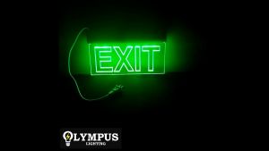 On Hand LED Exit Light Exit Sign Acrylic Green Fire Safety