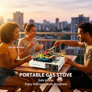 Camping Gas Stove Portable Folding Outdoor Stove Travel Equipment Cooking Hiking Picnic Food Heater Kitchen Emergency Tool 3500W