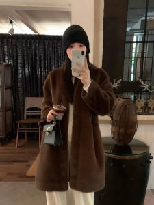 Eco-Friendly Fur Coat Womens Integrated Leather And Fur Autumn Winter Korean Style Swan Velvet Quilted Mink Imitation Coat