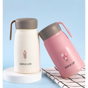 YUYOU | Cute & Stylish Childrens Glass-Lined Thermos Cup