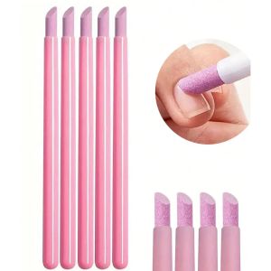 1/5PCS Stone Sanding Nail File Quartz Pen Cuticle Remover Trimmer Buffer Pedicure Pen Dead Skin Remover Washable Manicure Tools