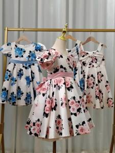 Summer Flower Party Bridesmaids Girl Dress Elegant Bow Wedding Princess Girls Dresses Girls Gala Birthday Prom Evening Costumes