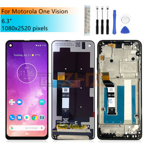 OLED For Motorola Moto One Vision LCD Display Touch Screen Digitizer Assembly For Moto One Vision XT1970 LCD Display