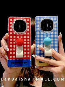 Premium Feel Creative Ball Ring Phone Case for Huawei MateX5 Foldable Screen Protection Classic Edition MateX6 Trendy Korean Style