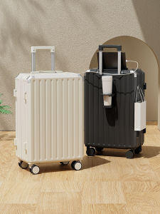 Multifunctional Travel Suitcase Fashionable Trendy Gender Neutral Carry-On Bag with Combination Lock Silent Universal Wheels