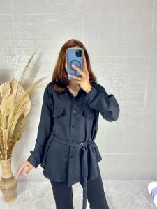 Atasan Kemeja Wanita Naya Top Bahan Shakila Ukuran M sd XL