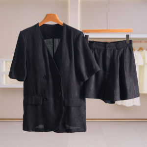 Double Breasted V-Neck Loose Suit