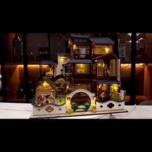 Quà tặng sinh nhật đồ chơi mô hình DIY sáng tạo nhà gỗ búp bê kiến trúc nhà ở cổ phong Trung Quốc Tiên Kiếm Kỳ Duyên