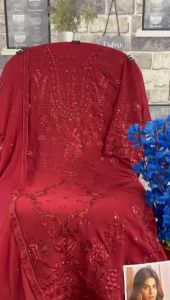 [PRE-ORDER] Ready Made Georgette With Heavy Embroidered Suit (10-15days delivery)