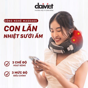 Máy Massage Cổ Đại Việt DVMG-00001 Sưởi Nhiệt Massage Con Lăn 3 Cường Độ Massage Bảo Hành 12 Tháng - Hàng Chính Hãng SafeMall/Safety Mart Official