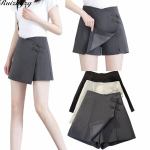 Ruizhijzg Plus Size XS-5XL Women's Irregular High Waist Skirt