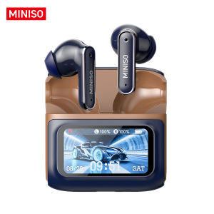 Miniso | MINISO MS128 TWS Wireless Bluetooth Earbuds HiFi Stereo ENC Noise Cancelling Earphones Touch Control Headset for iOS Android