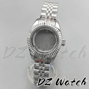 DZ 28MM Ladys NH05 NH06 Watch Accessories Stainlsee Steel Case Strap Fulted/Polished/Slope/Diamond Decoration Sapphire Glass