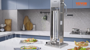 5L Sausage Stuffer Sausage Filling Machine With 4Pcs Stainless Steel Tubes Commercial Manual Sausage Maker