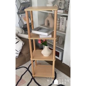 The woodern House ชั้นวางของ ไม้ปาติเกิล แข็งแรง รับน้ำหนักได้เยอะ รุ่น ชั้นวางของมินิมอล 4 ชั้น