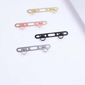 Miếng Dán Móc Khóa Đôi Bằng Thép Không Gỉ Kẹp Treo Bên Hông Miếng Đệm Kim Loại Phụ Kiện Dây Đeo Điện Thoại Cho iPhone - Phụ Kiện Dây Đeo Điện Thoại