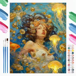 40x50cm Paint By Numbers Handpainted Canvas Painting Mermai Painting By Numbers for Adults Home Decor