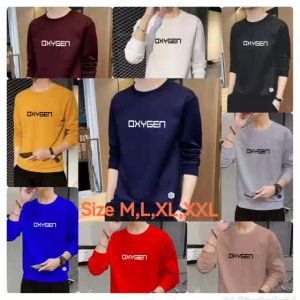 Bisa COD Sweater Keren Crewneck Elegan Kaos Pria Trendy Sweatshirt Kasual Sweter Baju Oxygen