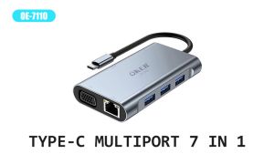 🆕มาใหม่ 🚀ส่งเร็ว🚀 OKER OE-7110 TYPE-C MULTI-PORT ตัวแปลง USB-C 7 in 1 มัลติพอร์ตฮับ รองรับการชาร์จได้ถึง 100W HDMI 4K