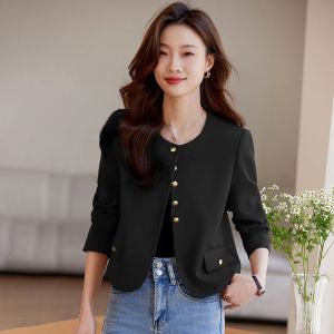 Elegant Short Suit Jacket Womens Casual Style Small Fragrance Trend Spring Autumn New Arrival Fashionable Ladys Blazer
