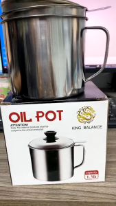 Ca Lọc Dầu Ăn INOX 304 SUS 16x14cm Tiện Lợi Cho Nhà Bếp Chất Liệu Cao Cấp Không Gỉ Sáng Bóng