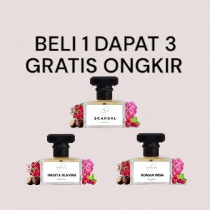 Beli 1 Dapat 3 Parfum Scandal + Nagita Slavina + Romant Wish parfum Tahan Lama Inspired by eau de parfume 20ml pria dan wanita