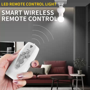 BNE home E27 LED Light Bulb Receptacle Extension with Remote Control Base for Energy saving included remote features Timer/Dimming/Switch